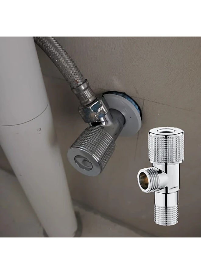 Round angle valve – chrome - Image 1